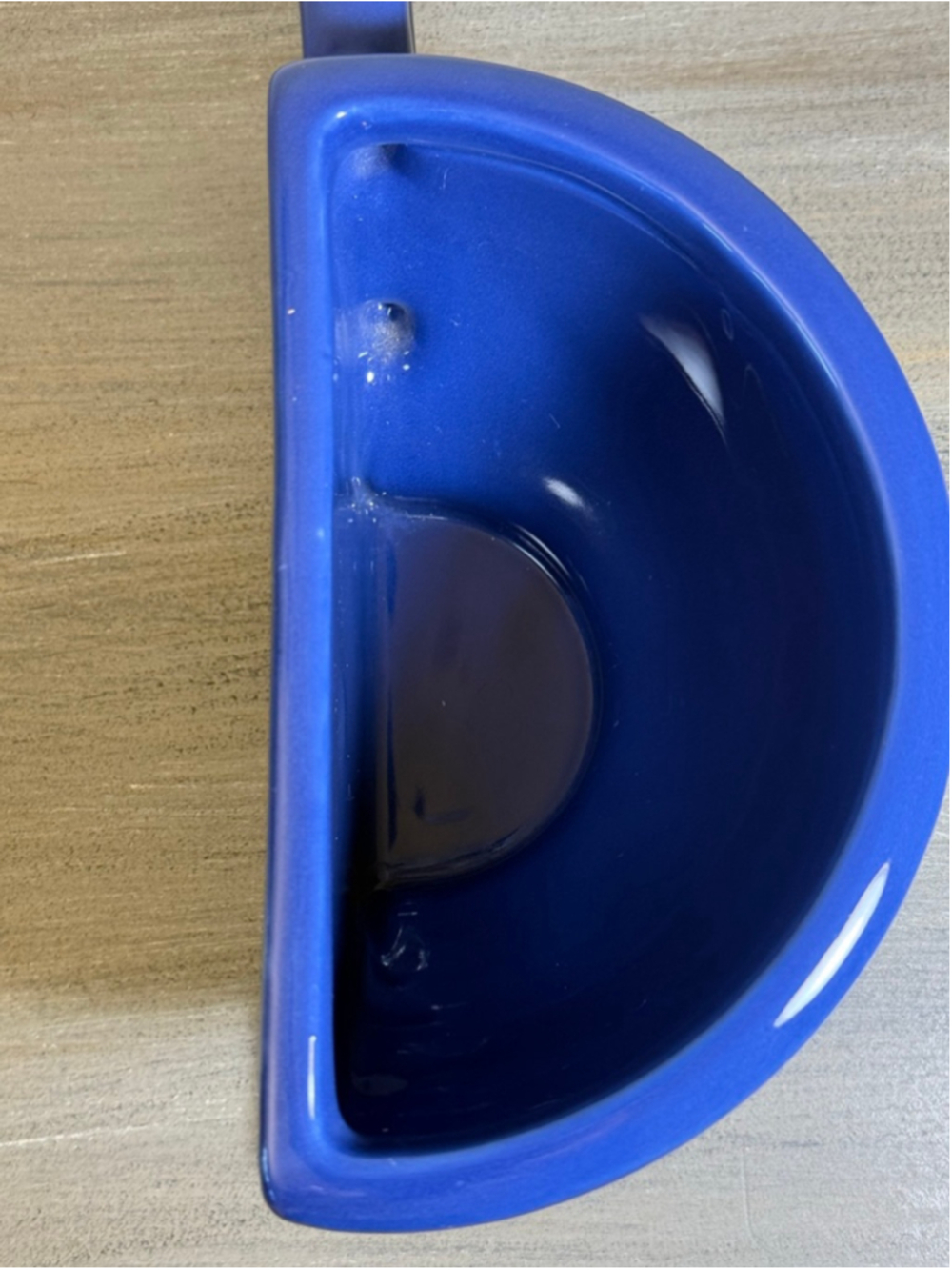 Cup & Saucer Ceramic Wall Pocket/Planter Cobalt Blue Hanging/Drain Holes - Picture 8 of 11